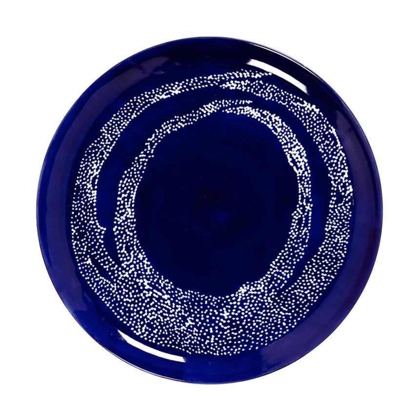 Ottolenghi Feast Plate S Lapis Lazuli SwirlDots White Set Of 2